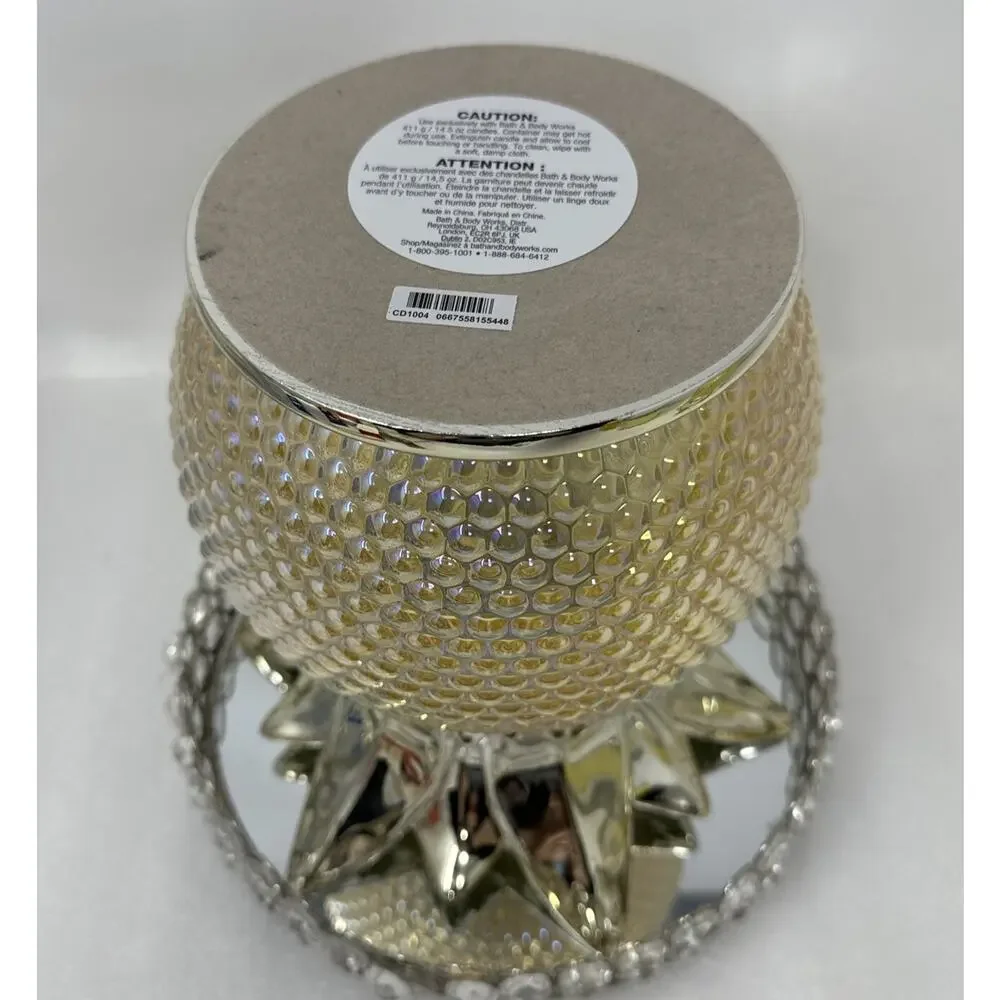 New Bath & Body Works~3 Wick Pineapple Candle Holder + Foaming Hand Soap Holder